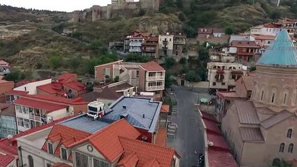 Old tbilisi Georgia drone camera