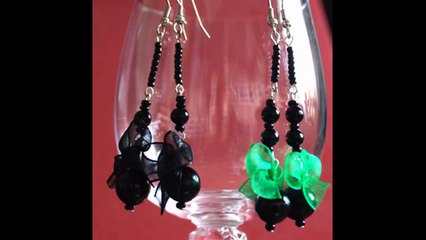 Серьги из ленточек