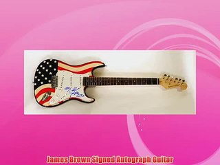 James Brown Signed Autograph Guitar