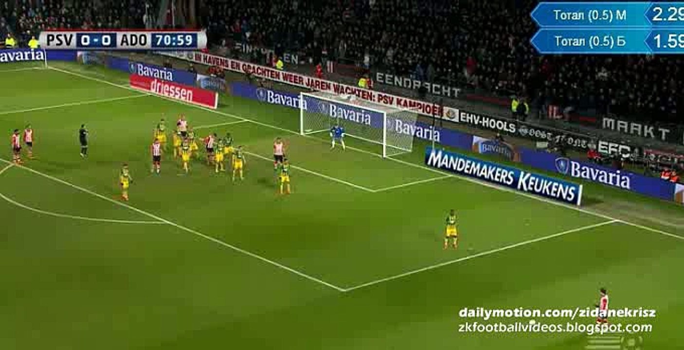 1-0 Marco van Ginkel Goal HD - PSV Eindhoven 1-0. Ado Den Haag 27.02.2016 HD