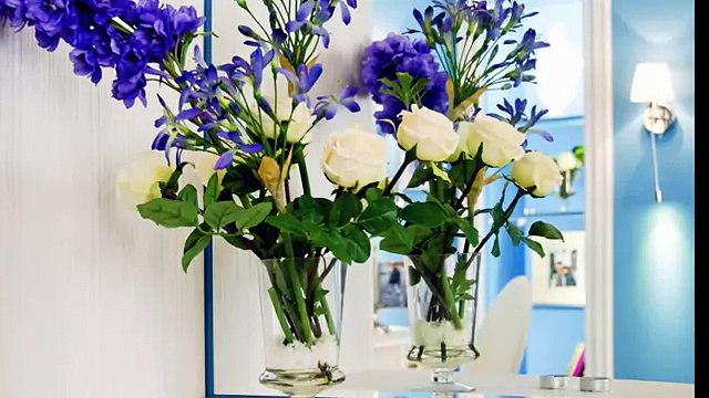 Дизайн маленькой спальни 14 кв. м в синих тонах