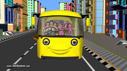 Wheels on the Bus go round and round. Nursery Rhymes. English rhymes. English for kids. Baby songs.