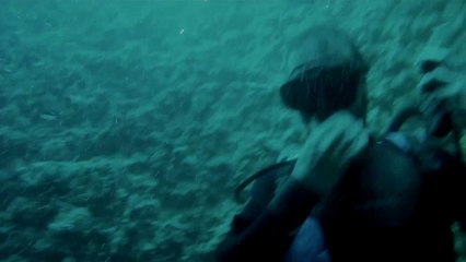 Dive in a Hole Inside The Water and Reaching an Unexplored Cave