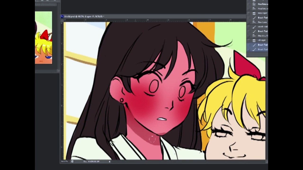 Sailor Moon Screencap Redraw Time-lapse