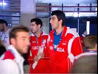 Eurobasket2011, Georgian Crusaders celebrating their victory