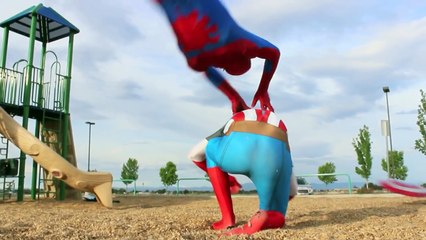 Spiderman vs Captain America - Final Match! Superhero Battle