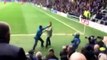 QPR fan on the sidelines gets punched in the face by a Birmingham fan