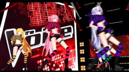 Miku say Hello and Goku say Bye La Voz MMD | coach change (eng sub)