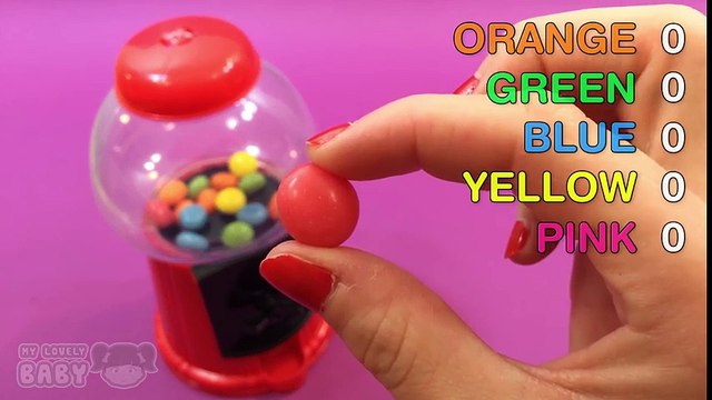 Bubble Gum Machine Learn Colours! Dubble Bubble Gum and Gumballs ガムボールマシーン
