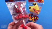 Angry Birds Spiderman Lollipops Play Doh Dippin Dots Surprise Toys