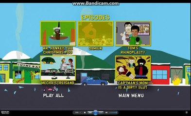 South Park The Complete First Season Disc 3 DVD Menu