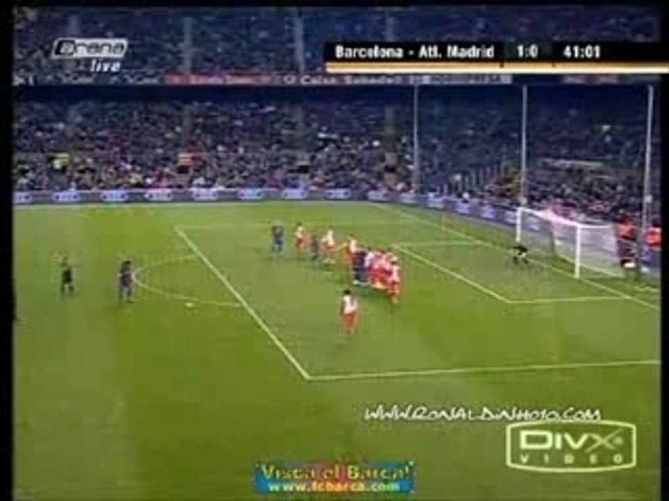 Barça atletico: coup franc ronaldinho