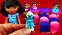 Dora The Explorer! Play-Doh Surprise Eggs Frozen Peppa Pig Toy Story Cars Spongebob Disney FluffyJet