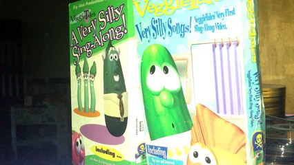 2 different VHS versions of veggietales very silly songs