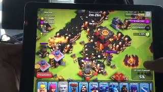 Clash of clans - 300 Golems & 300 Giants (mass Gameplay)