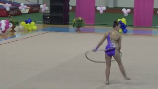 Художественная гимнастика - Виктория Макаренко - упражнения с обручем (Чемпионат Украины-2015)