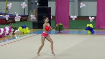Художественная гимнастика- Елена Рымарь - упражнения с мячом (Чемпионат Украины-2015)