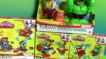 Play Doh CAN HEADS MARVEL Smashdown Hulk Featuring Iron Man, Spiderman, Venom, Captain Ame