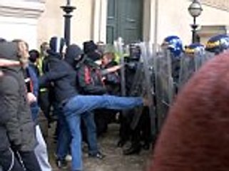 Violent far-right protest in Liverpool leaves officer injured