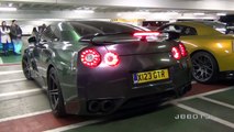 7 R35 Nissan GTRs On The Streets Of London Convoy and Sounds