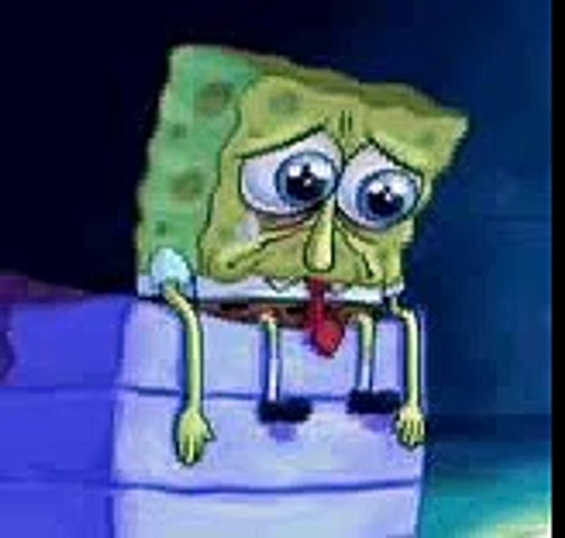 What following episode is this scene with a sad crying SpongeBob