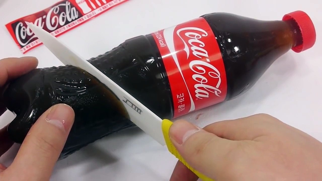 How To Make Real Coca Cola Drinking Water Pudding Jelly Cooking Learn the Recipe DIY 리얼 콜라 푸딩 젤리 만들기