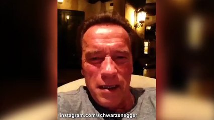 Arnold(TERMINATOR) offers Sly words of encouragement after Oscar loss!!