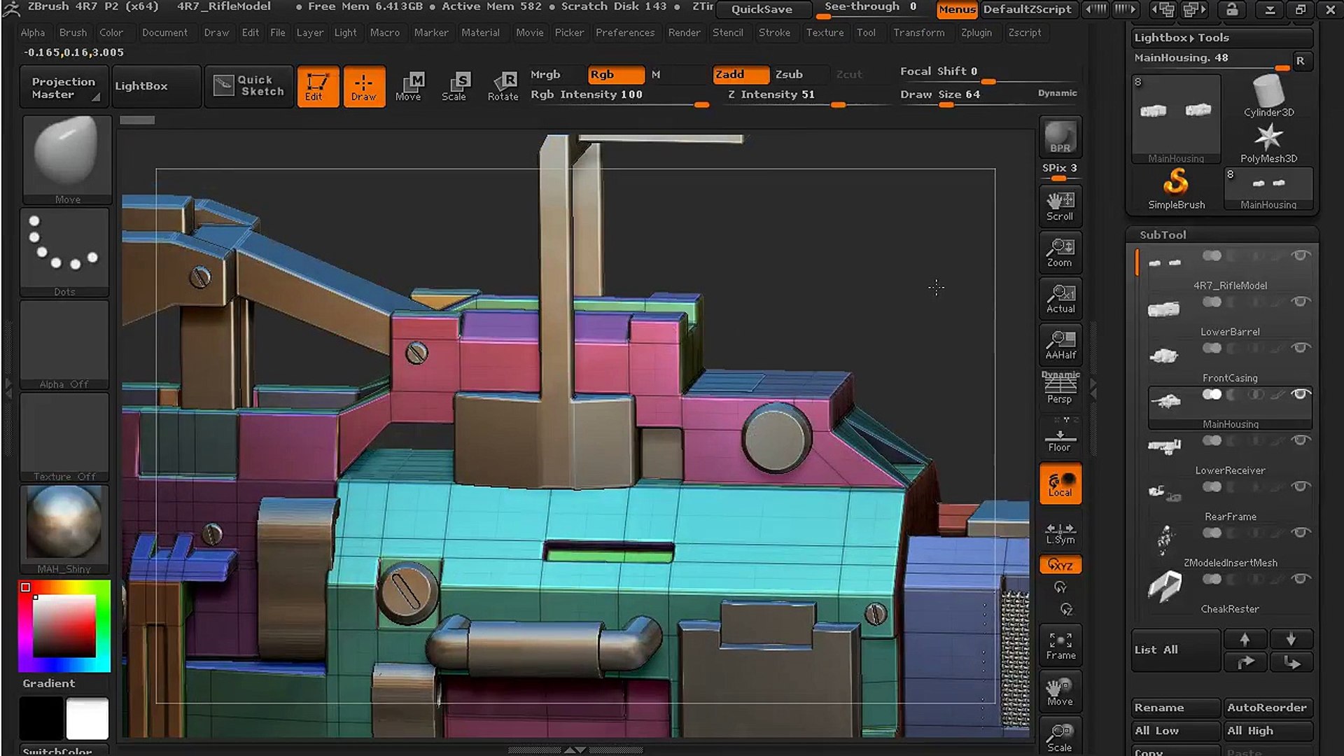⁣7-Display options - Introduction to ZBrush 4R7