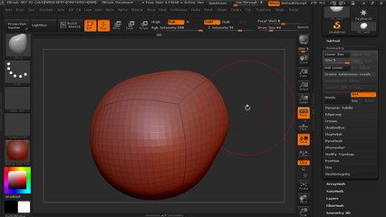 9-Subdividing geometry - Introduction to ZBrush 4R7