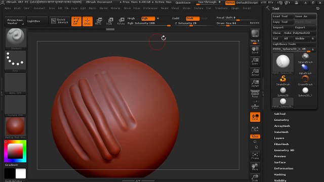 10-Basic sculpting - Introduction to ZBrush 4R7