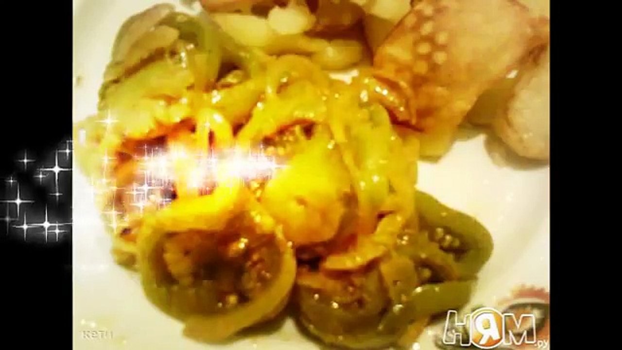 Салат из зеленых помидоров со специями. Заготовки на зиму