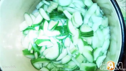 Салат из огурцов с луком на зиму Тещины заготовки на зиму