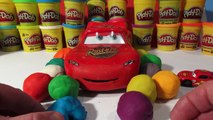 Play Doh Surprise Eggs, Pixar Cars Lightning McQueen and 12 Play Doh Surprise Eggs with Giant Lightn