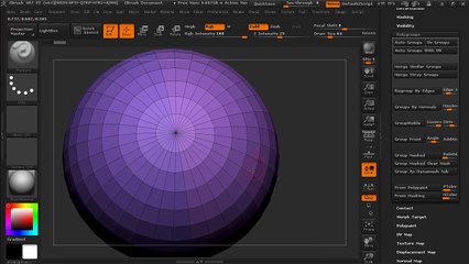 16 Working with polygroups - Introduction to ZBrush 4R7