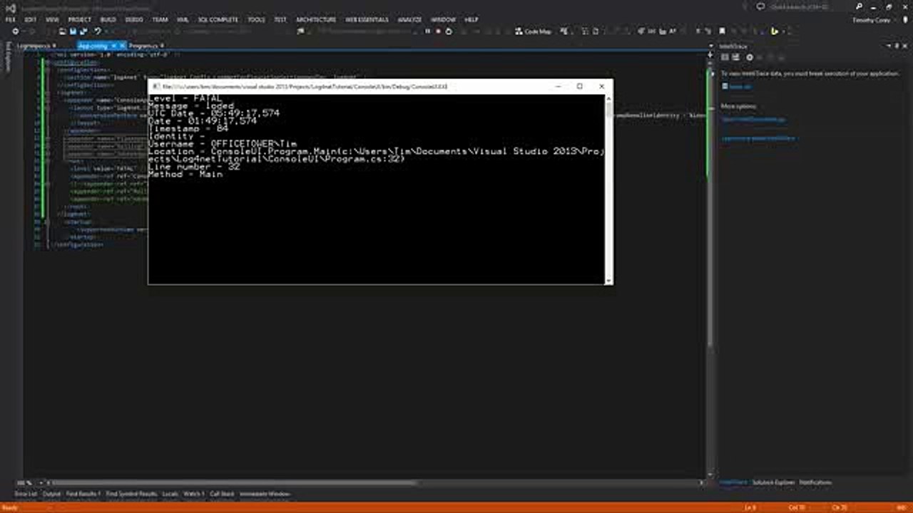 The log4net Tutorial Logging _clip14