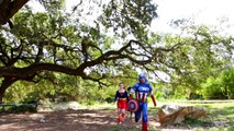 Little Superheroes 4 - Superhero Training Video With Spiderman, Supergirl and Captain America