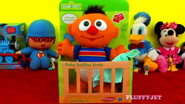 Baby Sniffles Ernie Sneezes on Cookie Monster Mickey Mouse Thomas Tank 123 Sesame Street D
