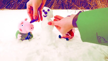 ✿ Свинка Пеппа - ☃ Строим Снеговика (Peppa Pig) Скоро Новый Год!