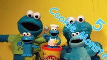 5 Cookie Monsters, all blutoys , Hokey Pokey Cookie Monster , Count n Crunch Cookie Monster
