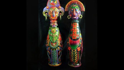 Декор бутылки полимерной глиной