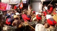 Batala BJP workers Lathi charged who were  protesting against Kejriwal