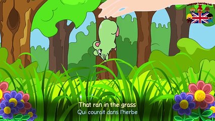 Une souris verte qui courait dans lherbe - Chanson en français - English & French subtitles