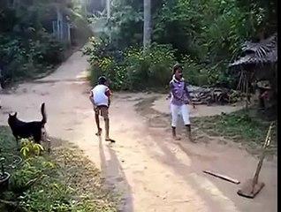 Dog play cricket with children Awesome and unbeliveable