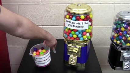 How Many 1 Inch Gumballs fit into a Classic Gumball Machine