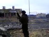 Донецк аэропорт ополченцы бьют из подствольника / Donetsk airport militias shooting