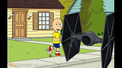Caillou Glues His Dads Door And Gets Grounded.