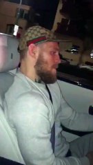 Conor McGregor Spots This house has a cardboard cut out of Himself While Driving