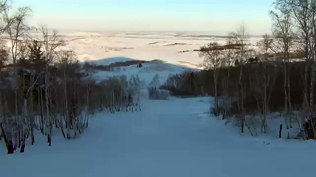 Горные лыжи, скоростной спуск от первого лица