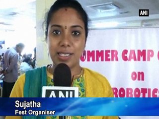 Students in Coimbatore display self-made drones