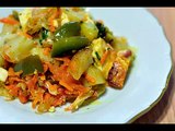 Сабджи жареные цветная капуста, картофель и свежий сыр